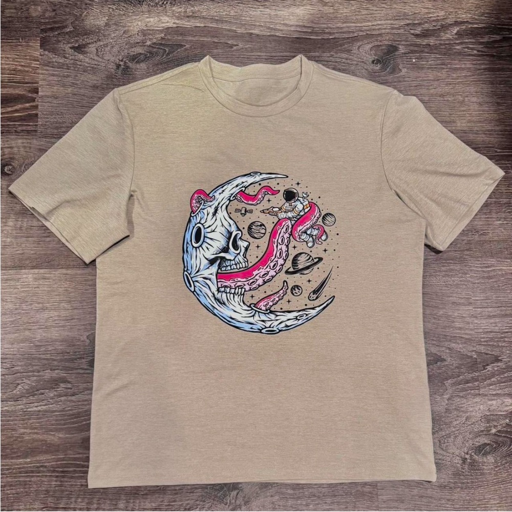 Kraken Moon Space Streetwear T-Shirt
